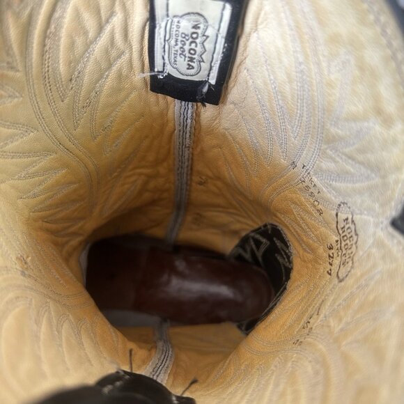 Nocona Vintage Pointed Toe Western Cowboy Boots Mens 9.5 E - Picture 6 of 12